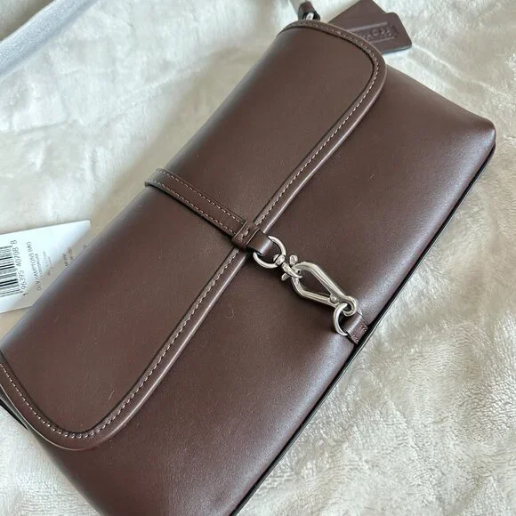 NWT! RARE! Coach CP132 Hamptons Bag In Maple/Silver Women's Shoulder Bag - Picture 3 of 9